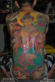 Pola tattoo tradisional Guanyin tradisional