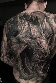 Modello di tatuaggio mostro sul dorso grande