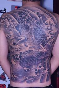 Domineering cool full back tattoo