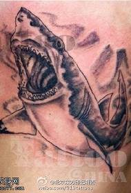 Patrón clásico de tatuaxe de tiburón