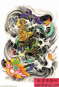 Tattoo show, recommend a tattoo manuscript pattern for the back.