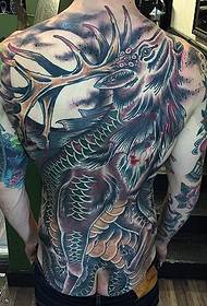 Modello di tatuaggio cervo con schiena piena