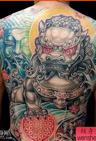 Tetováló show, ajánljon színes Tang oroszlán tetoválást