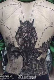 Wzór tatuażu z pełnym żądłem demona