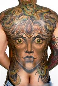 Stilfuldt tatoveringsmønster på ryggen