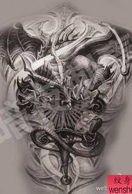 Šanchajaus tatuiruotės rodymo žemėlapis, kad būtų rastas Europos ir JAV pavyzdys su pilnais sparnais demono tatuiruotės rankraščių nuotraukomis
