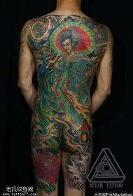 Modèle de tatouage totem geisha classique