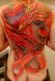 tattoo phoenix ເຕັມຮູບແບບທີ່ສວຍງາມຫຼາຍ