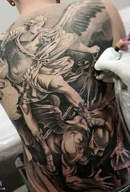 Modello tatuaggio demone angelo schiena piena