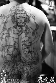 Un motif de tatouage mille mains Guanyin six réincarnations