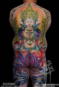 Maalattu iso Guanyin-tatuointi