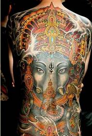 Motefarge bakbilde gud tatoveringsmønsterbilde