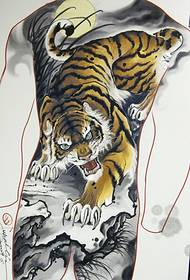 повний малюнок татуювання тигра