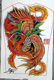 Veteran tattoo imwe yakazara kumashure phoenix tattoo maitiro