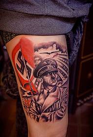 l'immagine del tatuaggio colorato totem gamba è abbagliante