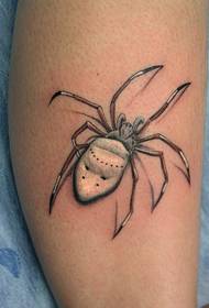 foto di tatuaggio ragno vitello 3d