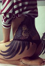 beauty waist and hips on the eagle tattoo