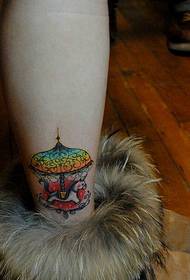 ankle carousel tattoo pattern