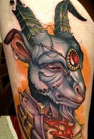 gamba bella immagine del tatuaggio con un occhio solo bello