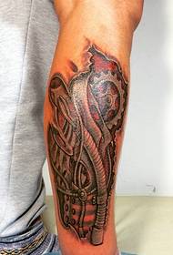 Ceg classic dub thiab dawb txhua yam totem tattoo qauv