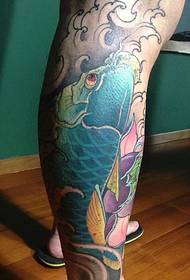 paquet veau gros calmar tatouage image bonne chance double