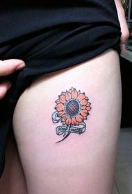 Sexy Legs Sunflower Fresh Tattoo 39174-lega sexy lace