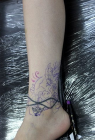 Kojos ponios seksualus dangtelis tatuiruotė modelis