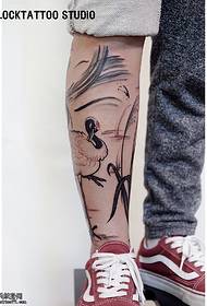 Shank Tënt Tattoo vun der Crane