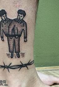 Pátrún tattoo ceann dúbailte ag priontáil lao