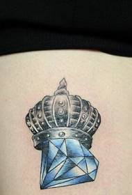 naisten jalat väri muoti hyvännäköinen timantti kruunu tatuointi