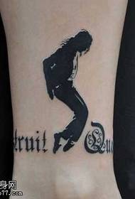 Fótur Michael Jackson húðflúrmynstur