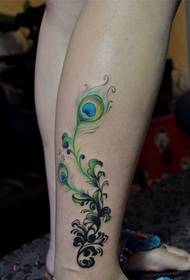 female foot abstract pattern tattoo
