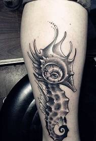 creatieve kleine hippocampus been Tattoo