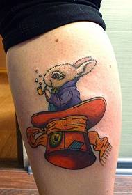 legged smoking bunny tattoo picture