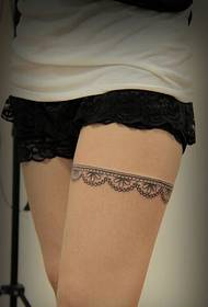 modèle de tatouage dentelle jambes beauté Daquan