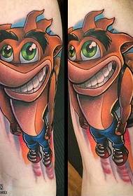 Imilenze iphethini imidwebo ye-cartoon tattoo emincane