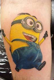 small little yellow man tattoo pattern