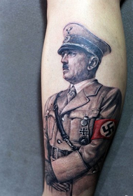 英俊潇洒希特勒纹身图案