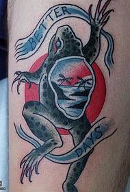 Láb Hainan béka tetoválás minta