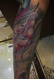bloedige benen kleur inktvis tattoo afbeelding