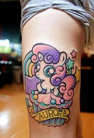 txhais ceg xim zoo li daim duab tattoo unicorn