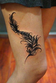 Pola Tattoo Feathered Lampu Hideung
