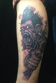 tatuaggio feroce del vitello Sun Wukong