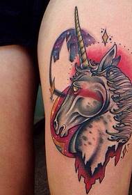 pola tato kaki unicorn