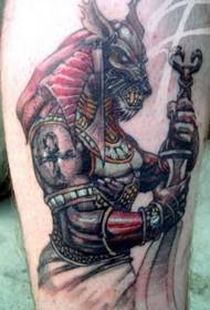 Eniyan tatuu Orc Warrior Tattoo lori ẹsẹ