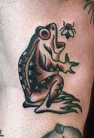 Motivo tatuaggio gamba rana