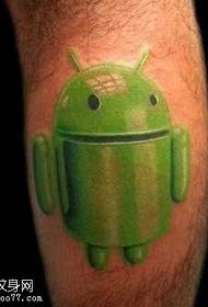 Modèle de tatouage sautant Android mignon