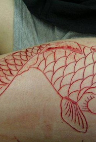 combra vágott hús tintahal tetoválás minta