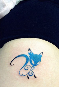 lettere classiche gamba e totem modello tatuaggio volpe