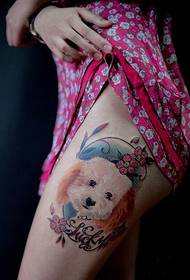 стегно милий собака татуювання візерунок